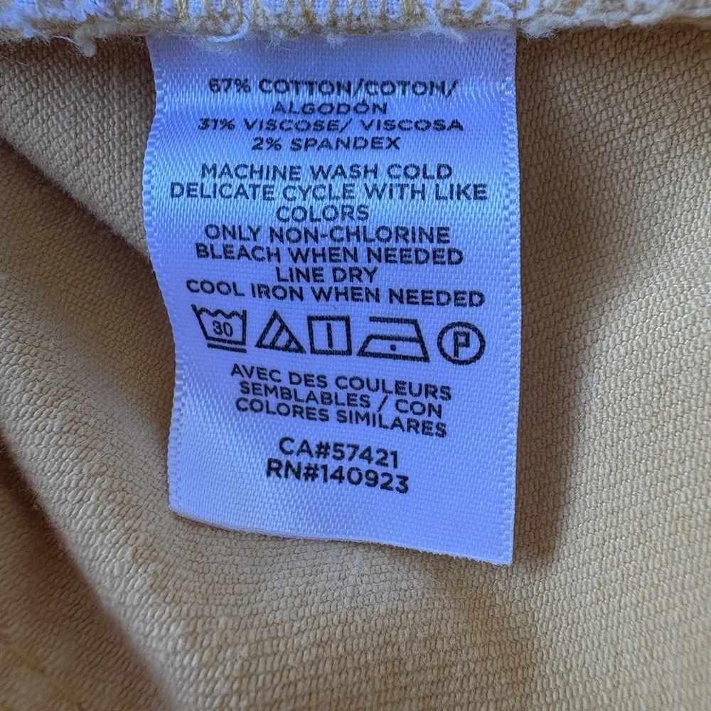 Loft Outlet Sunny yellow High rise straight Size 12‎ Cotton blend pant - Picture 10 of 13